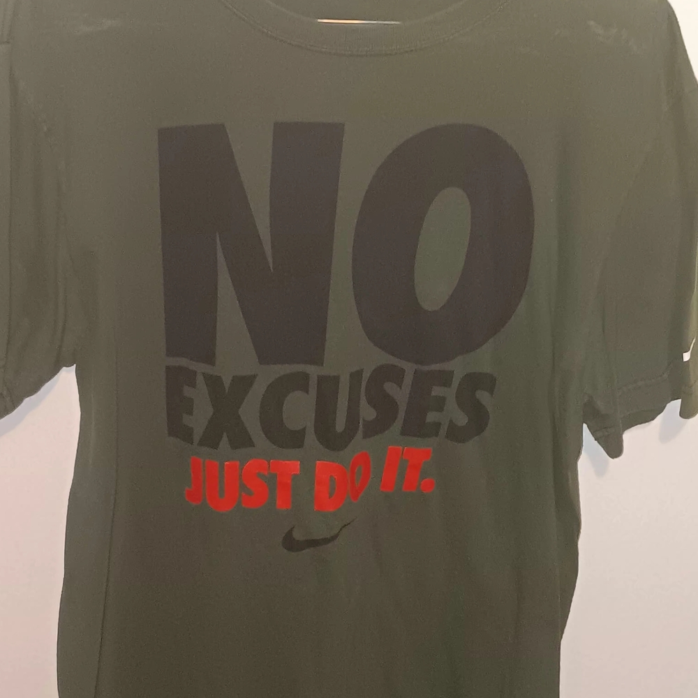 Nike Olive Green 'No Excuses' Men's T-Shirt